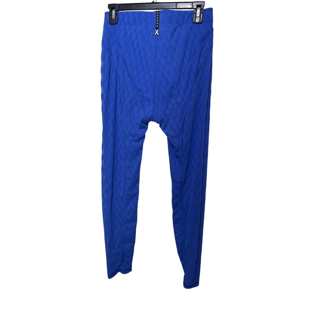 Savage x Fenty Peak Performance Mesh Lace Leggings Blue L - Picture 3 of 4